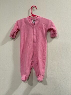 Pink Fleece Footed Baby Pajama One-Piece